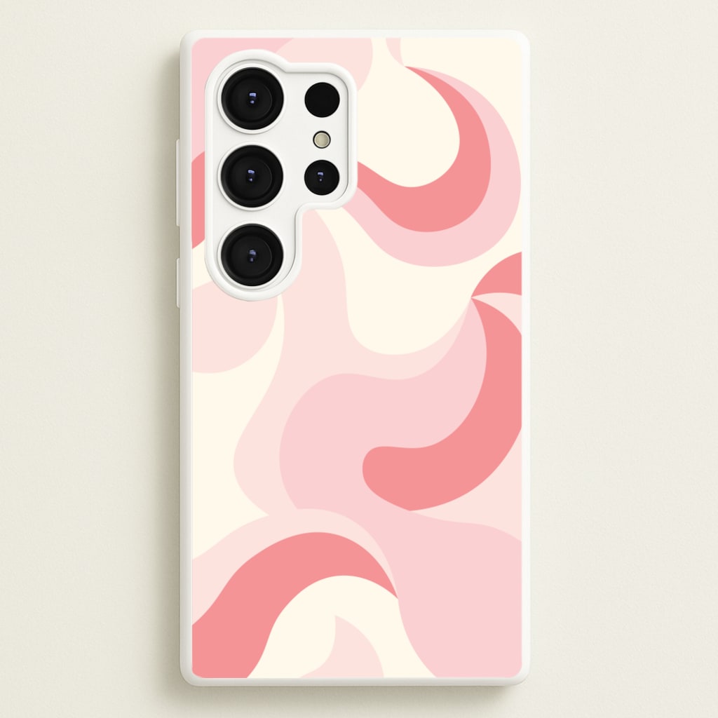 Pastel Pinks Abstract Pattern - Abstract Patterns Phone Case for Galaxy S25 Ultra