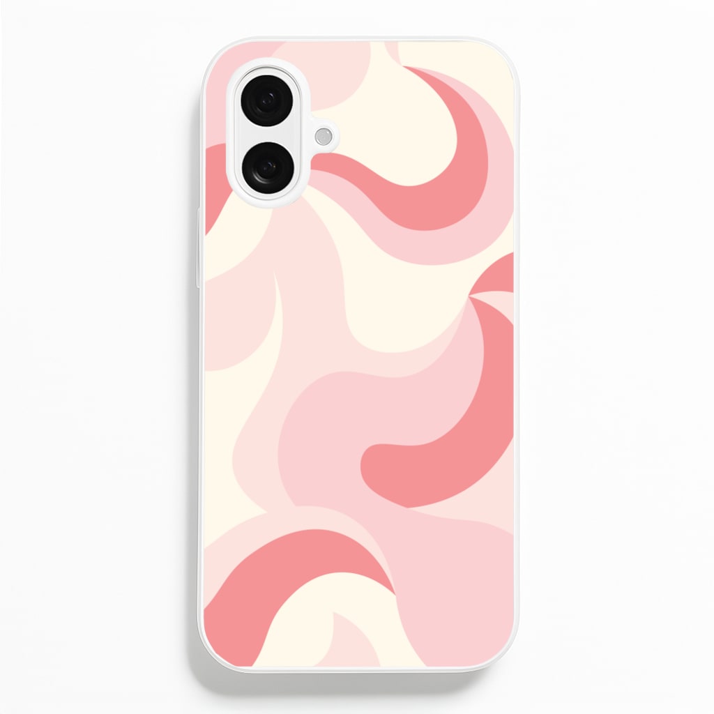 Pastel Pinks Abstract Pattern - Abstract Patterns Phone Case for iPhone 16 Plus