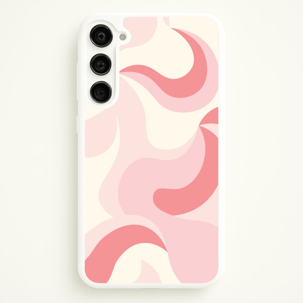 Pastel Pinks Abstract Pattern - Abstract Patterns Phone Case for Galaxy S23 Plus