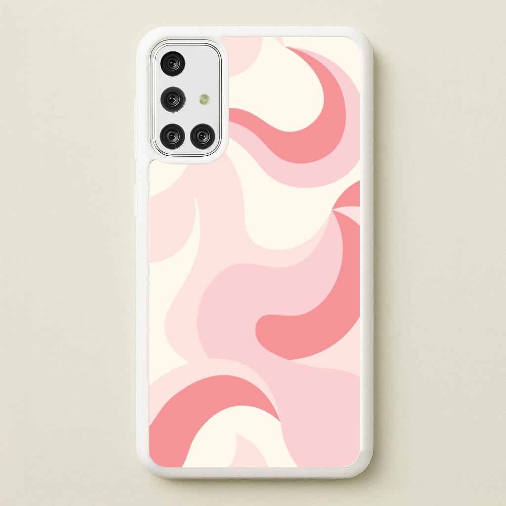 Pastel Pinks Abstract Pattern - Abstract Patterns Phone Case for Galaxy A71