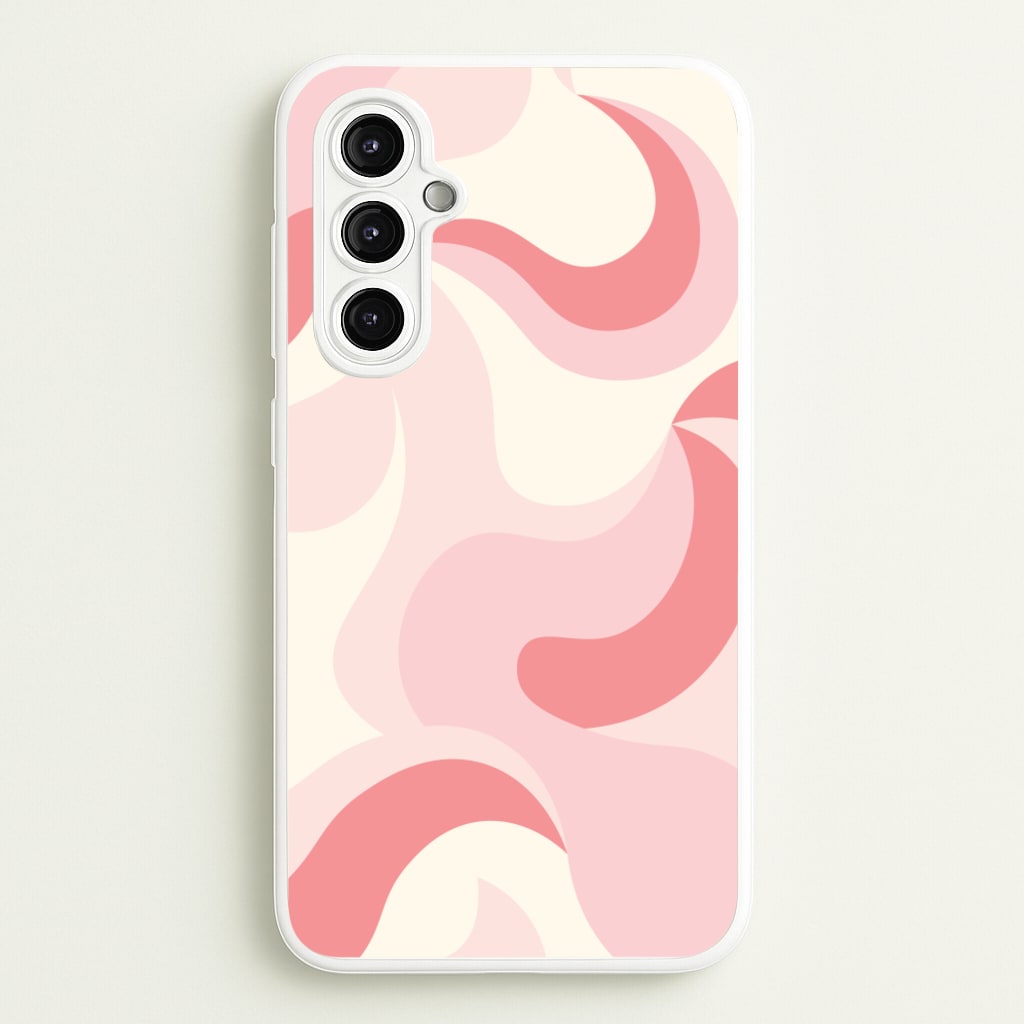 Pastel Pinks Abstract Pattern - Abstract Patterns Phone Case for Galaxy A14