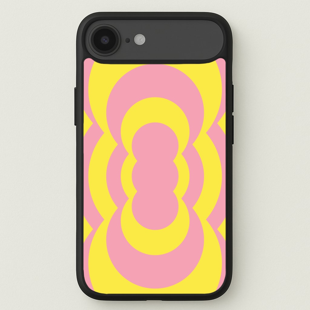 Yellow And Pink Curves Abstract Pattern Phone Case for iPhone 17 Air