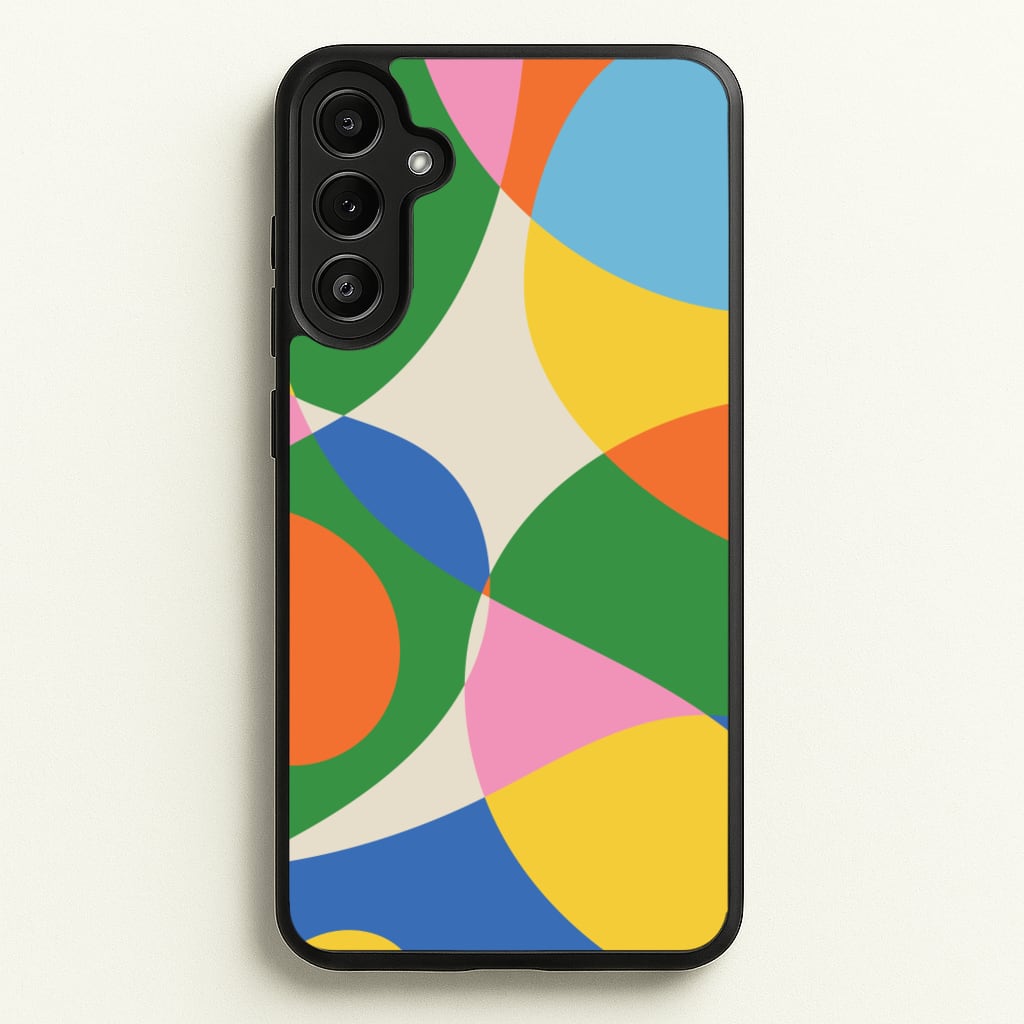 Colourful Abstract Shapes Pattern - Abstract Patterns Phone Case for Galaxy A34