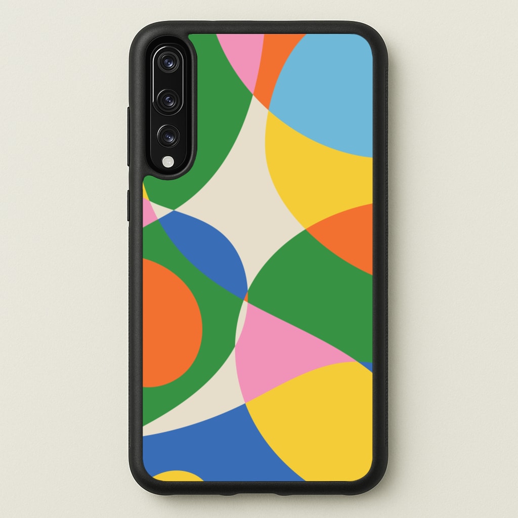 Colourful Abstract Shapes Pattern - Abstract Patterns Phone Case for Huawei P20 Pro