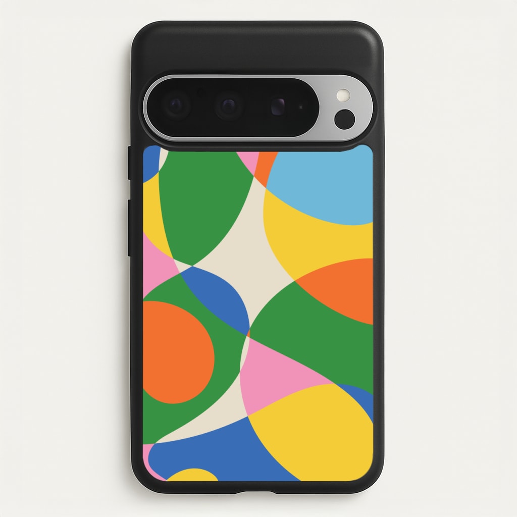 Colourful Abstract Shapes Pattern - Abstract Patterns Phone Case for Google Pixel 9 Pro XL