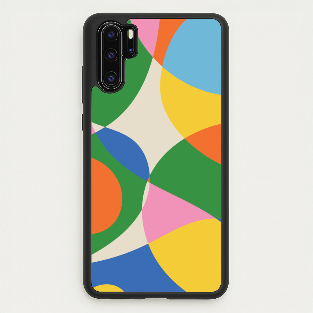 Colourful Abstract Shapes Pattern - Abstract Patterns Phone Case for Huawei P30 Pro