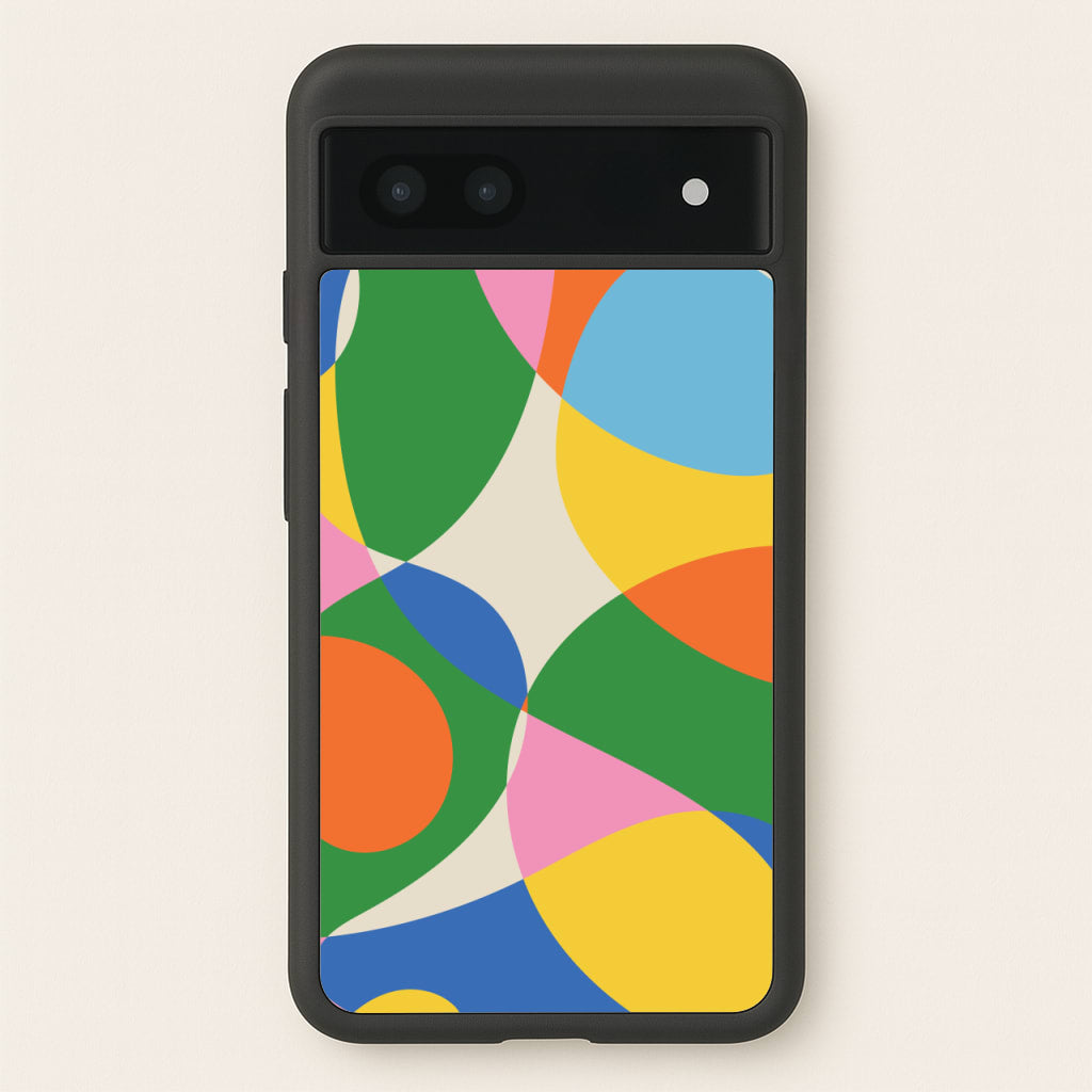 Colourful Abstract Shapes Pattern - Abstract Patterns Phone Case for Google Pixel 7a