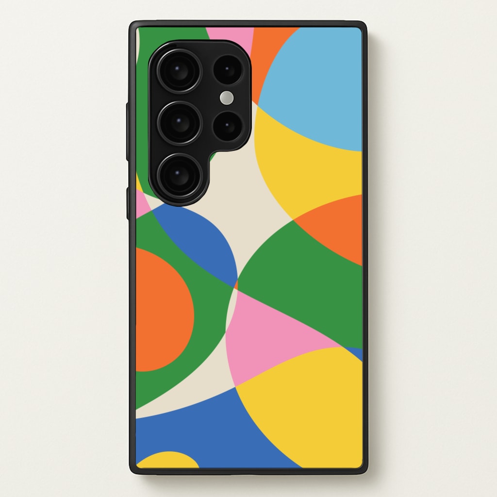 Colourful Abstract Shapes Pattern - Abstract Patterns Phone Case for Galaxy S24 Ultra