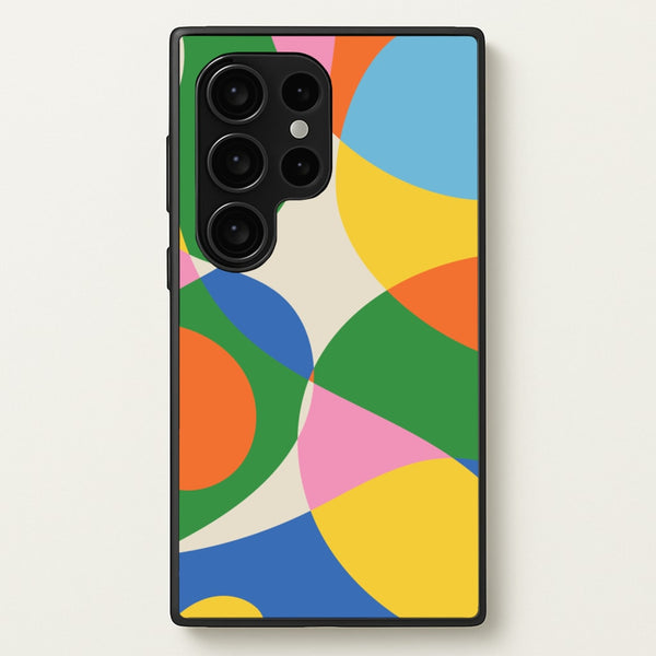 Colourful Abstract Shapes Pattern - Abstract Patterns Phone Case for Galaxy S24 Ultra