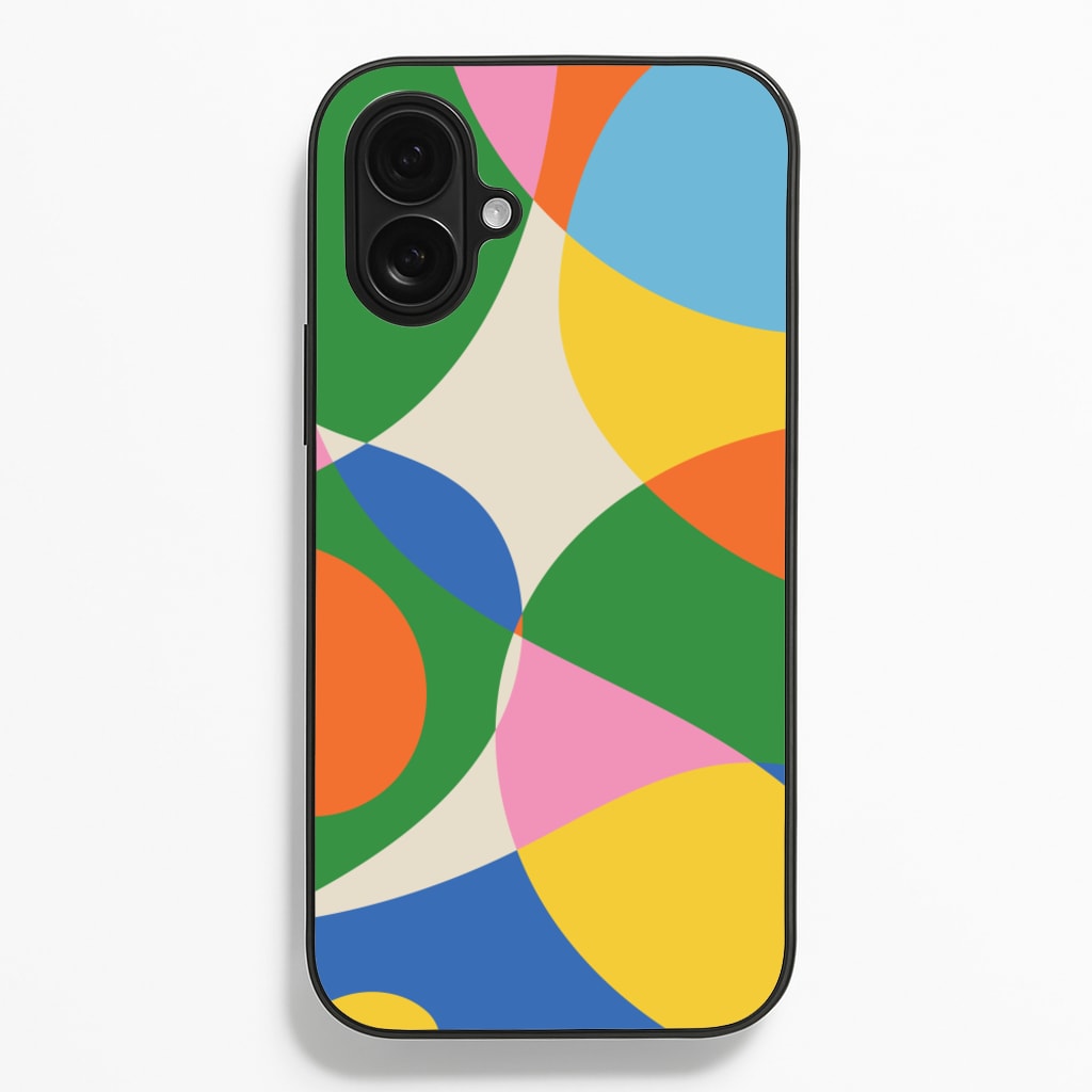Colourful Abstract Shapes Pattern - Abstract Patterns Phone Case for iPhone 16 Plus