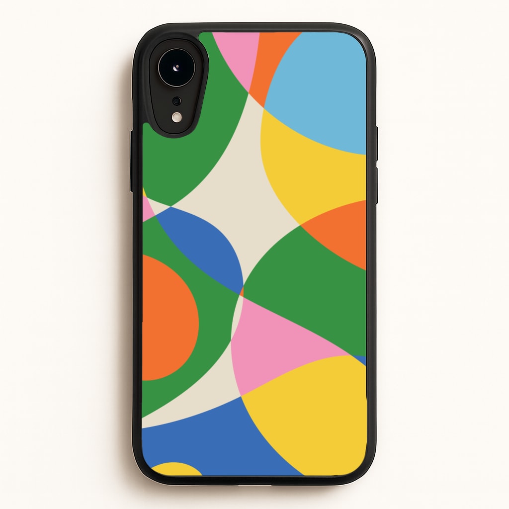 Colourful Abstract Shapes Pattern - Abstract Patterns Phone Case for iPhone XR