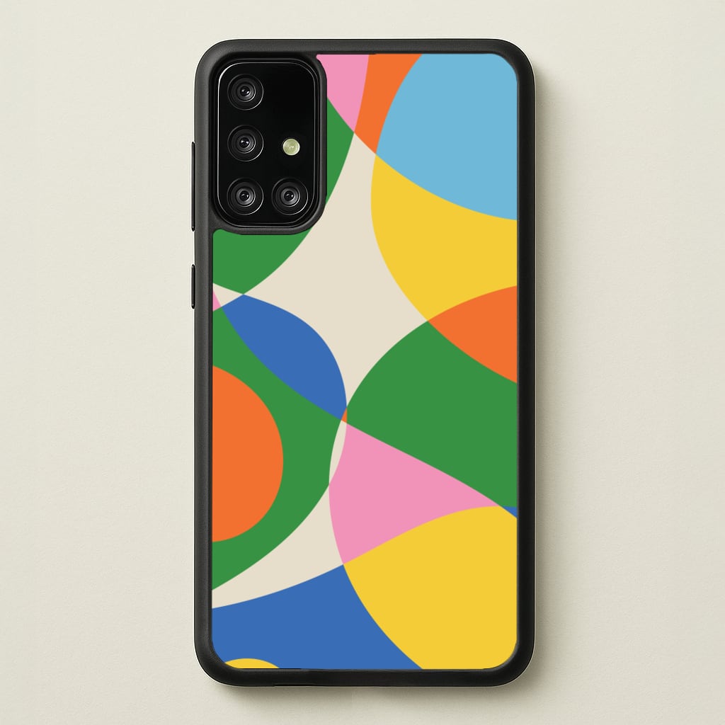 Colourful Abstract Shapes Pattern - Abstract Patterns Phone Case for Galaxy A71