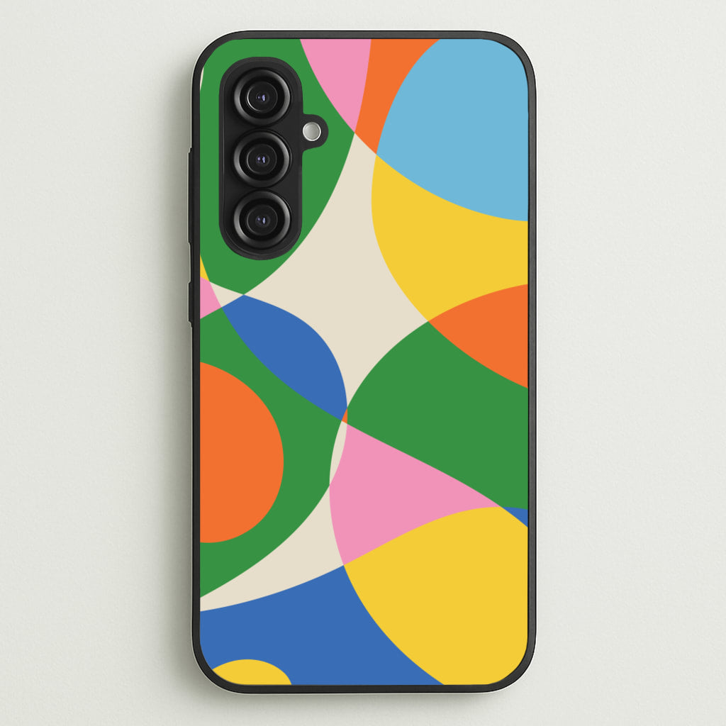 Colourful Abstract Shapes Pattern - Abstract Patterns Phone Case for Galaxy S23FE