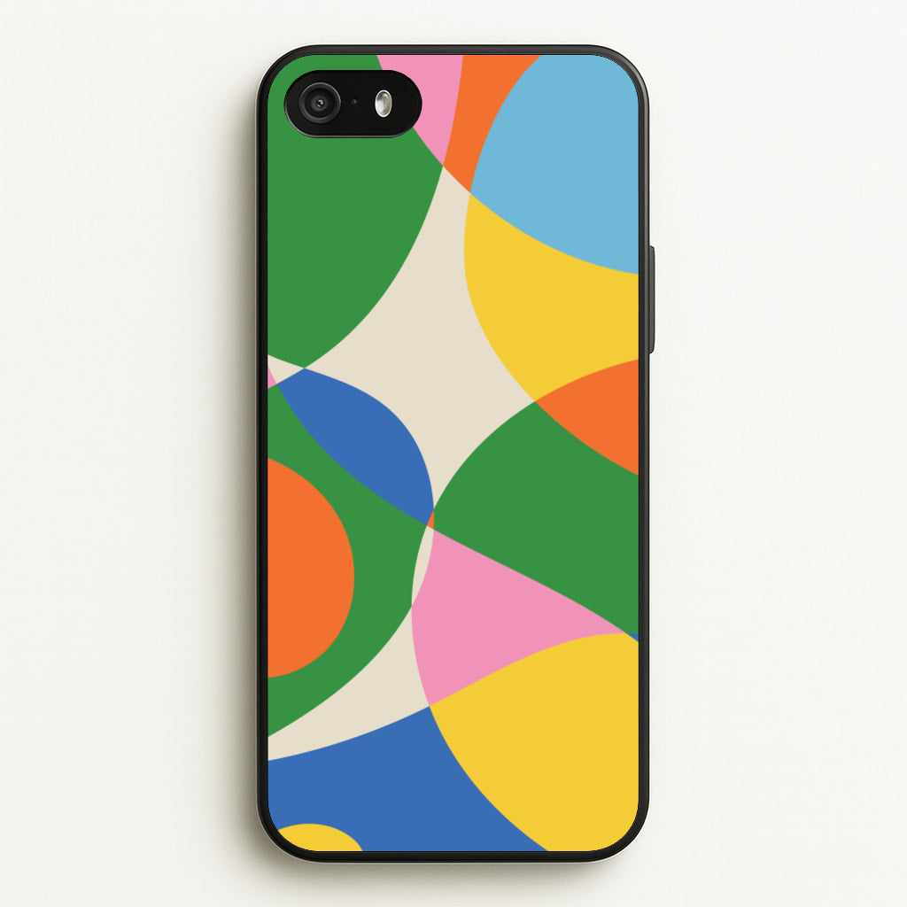 Colourful Abstract Shapes Pattern - Abstract Patterns Phone Case for iPhone 5 / 5s / SE 2016