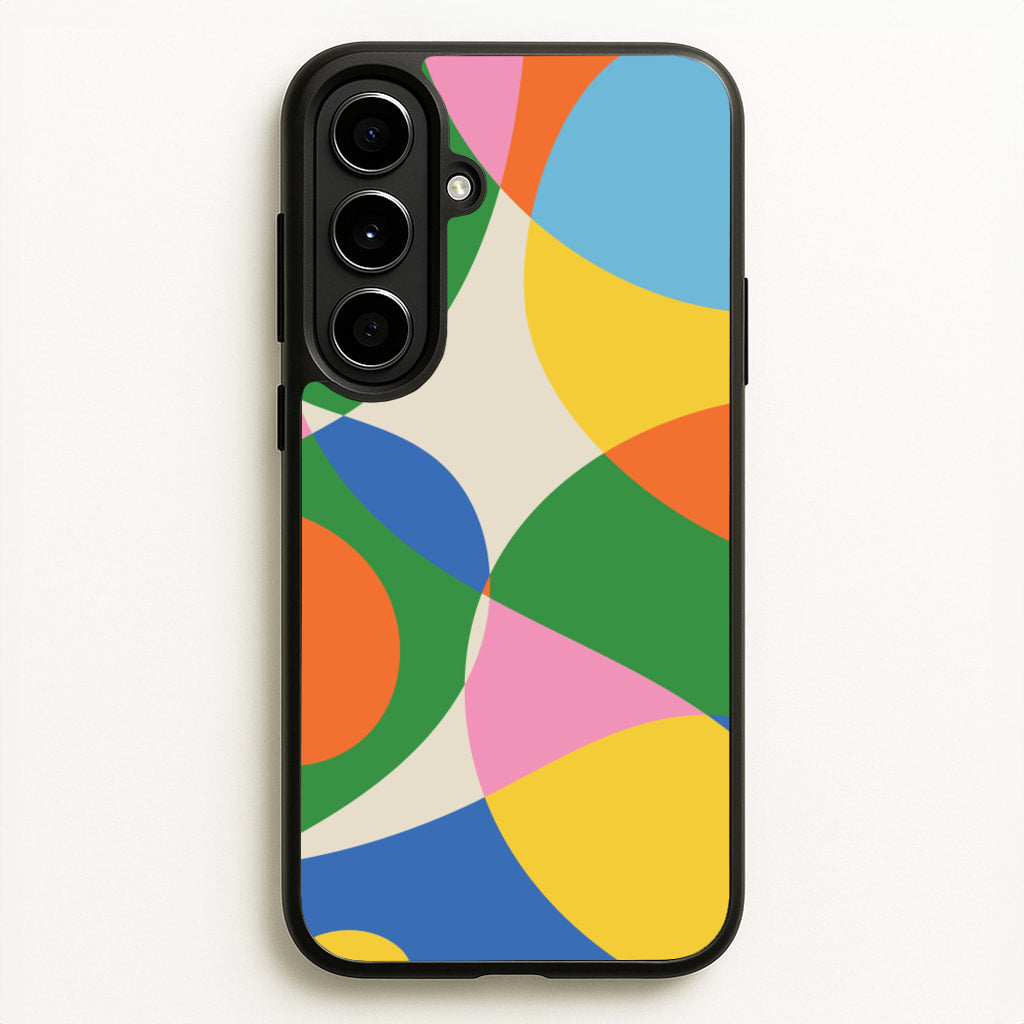 Colourful Abstract Shapes Pattern - Abstract Patterns Phone Case for Galaxy A56