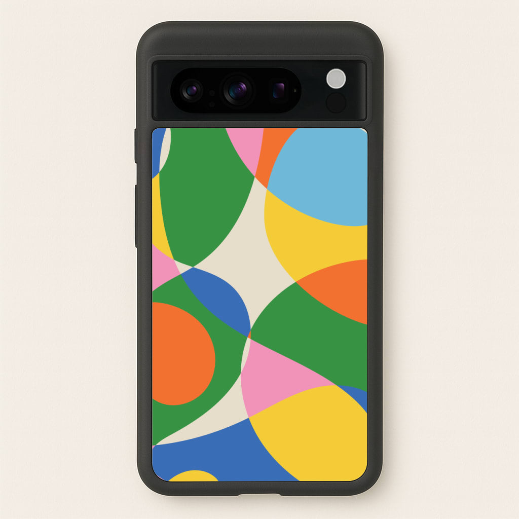 Colourful Abstract Shapes Pattern - Abstract Patterns Phone Case for Google Pixel 8 Pro