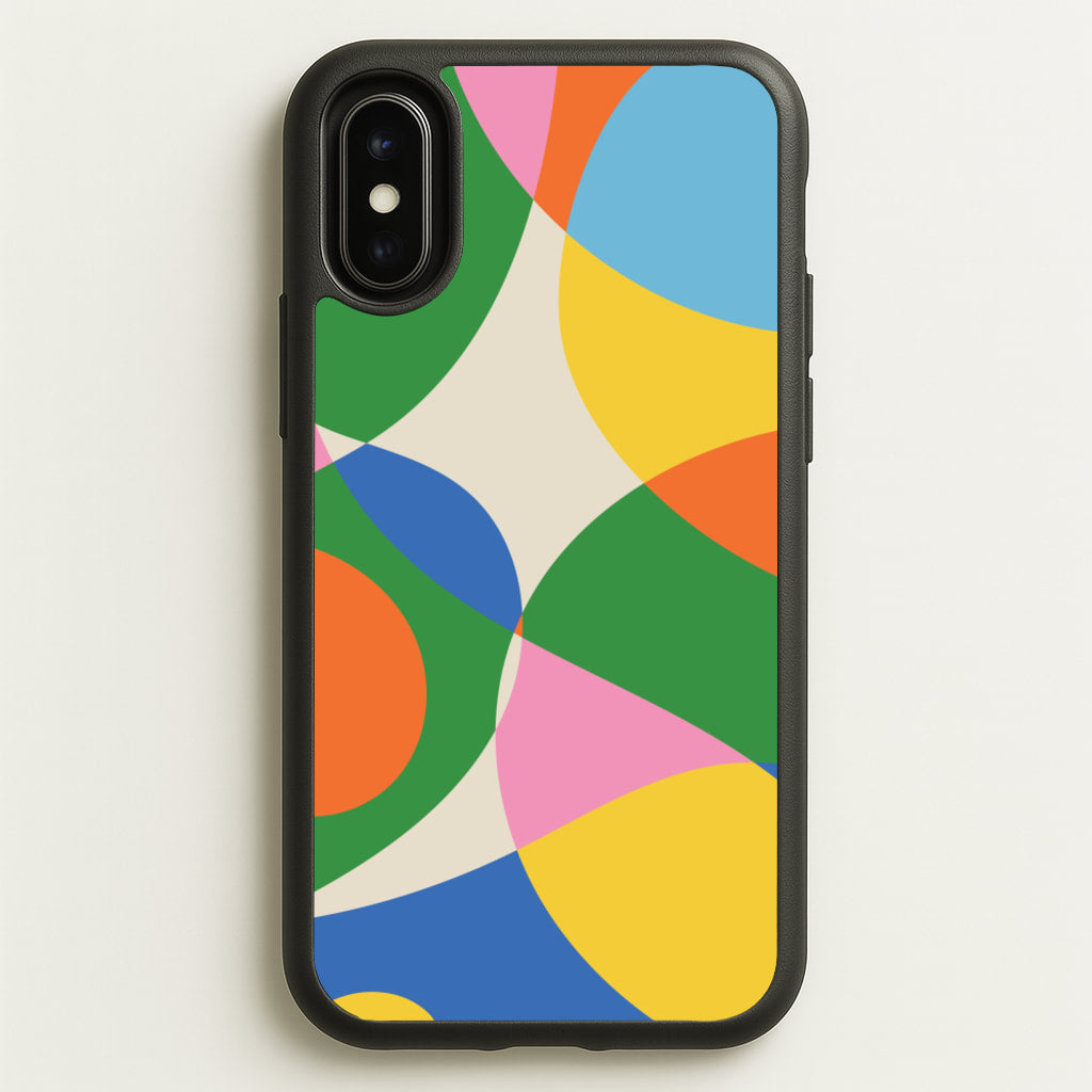 Colourful Abstract Shapes Pattern - Abstract Patterns Phone Case for iPhone X / XS