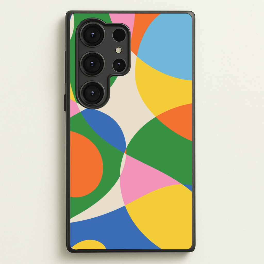 Colourful Abstract Shapes Pattern - Abstract Patterns Phone Case for Galaxy S25 Ultra