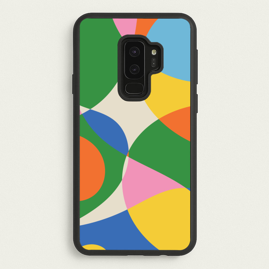 Colourful Abstract Shapes Pattern - Abstract Patterns Phone Case for Galaxy S9 Plus