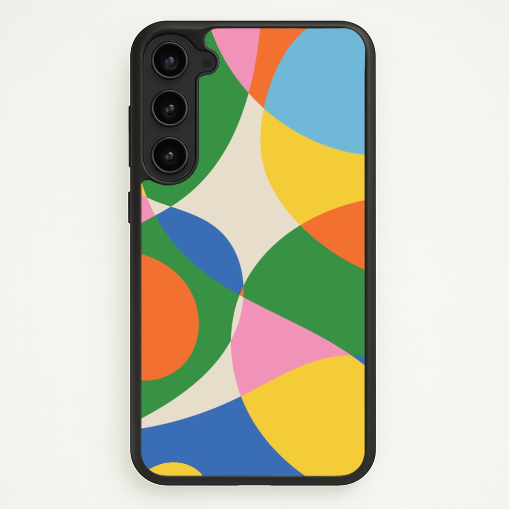 Colourful Abstract Shapes Pattern - Abstract Patterns Phone Case for Galaxy S23 Plus