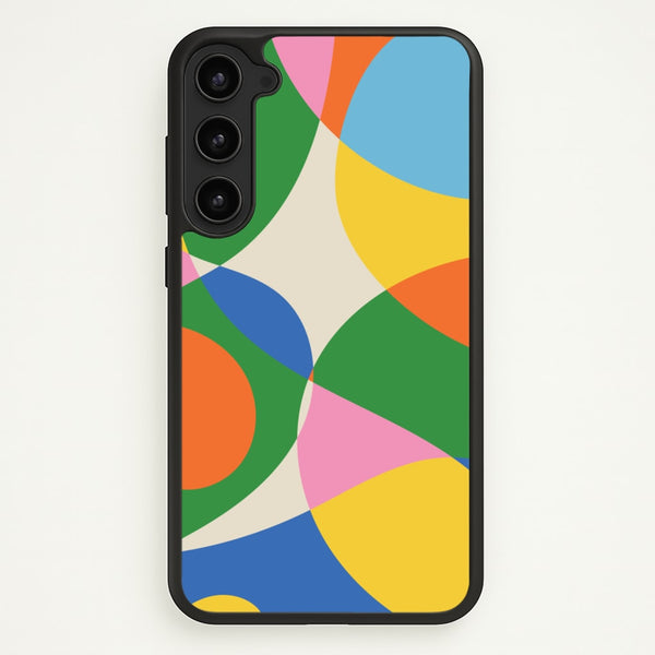 Colourful Abstract Shapes Pattern - Abstract Patterns Phone Case for Galaxy S23 Plus