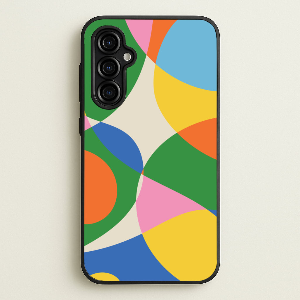 Colourful Abstract Shapes Pattern - Abstract Patterns Phone Case for Galaxy A54