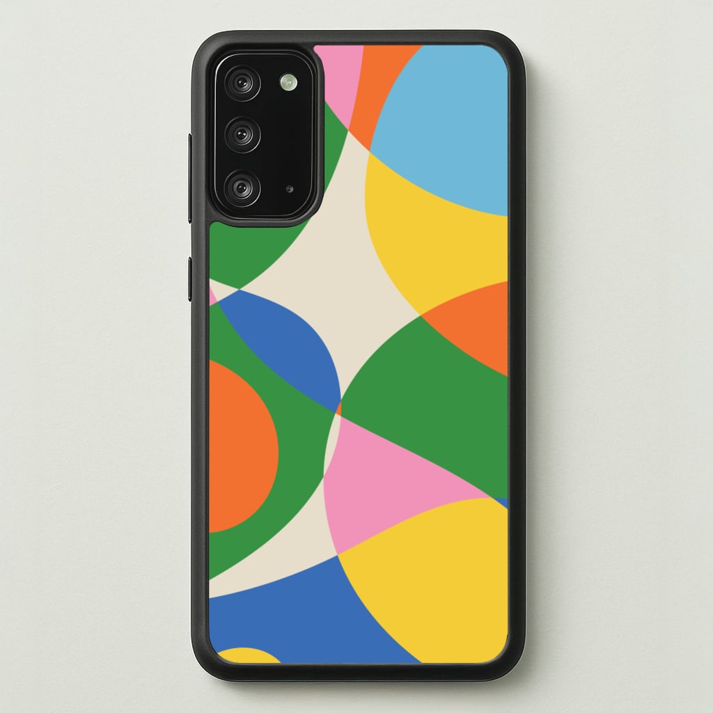 Colourful Abstract Shapes Pattern - Abstract Patterns Phone Case for Galaxy Note 20