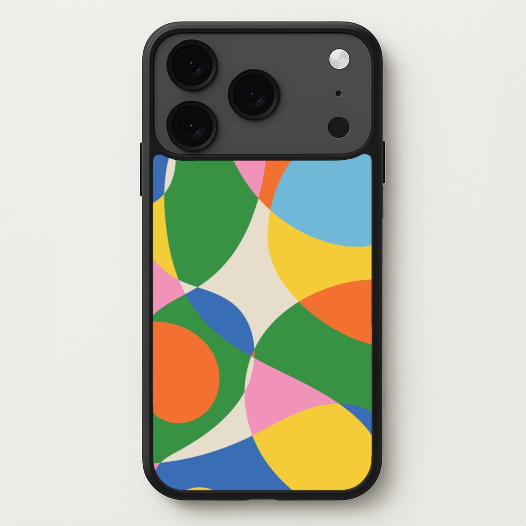 Colourful Abstract Shapes Pattern Phone Case for iPhone 17 Pro Max