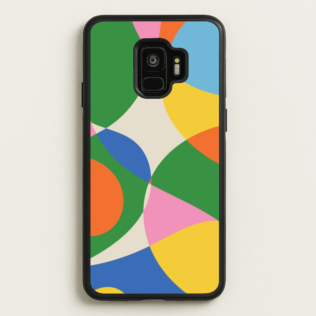 Colourful Abstract Shapes Pattern - Abstract Patterns Phone Case for Galaxy S9