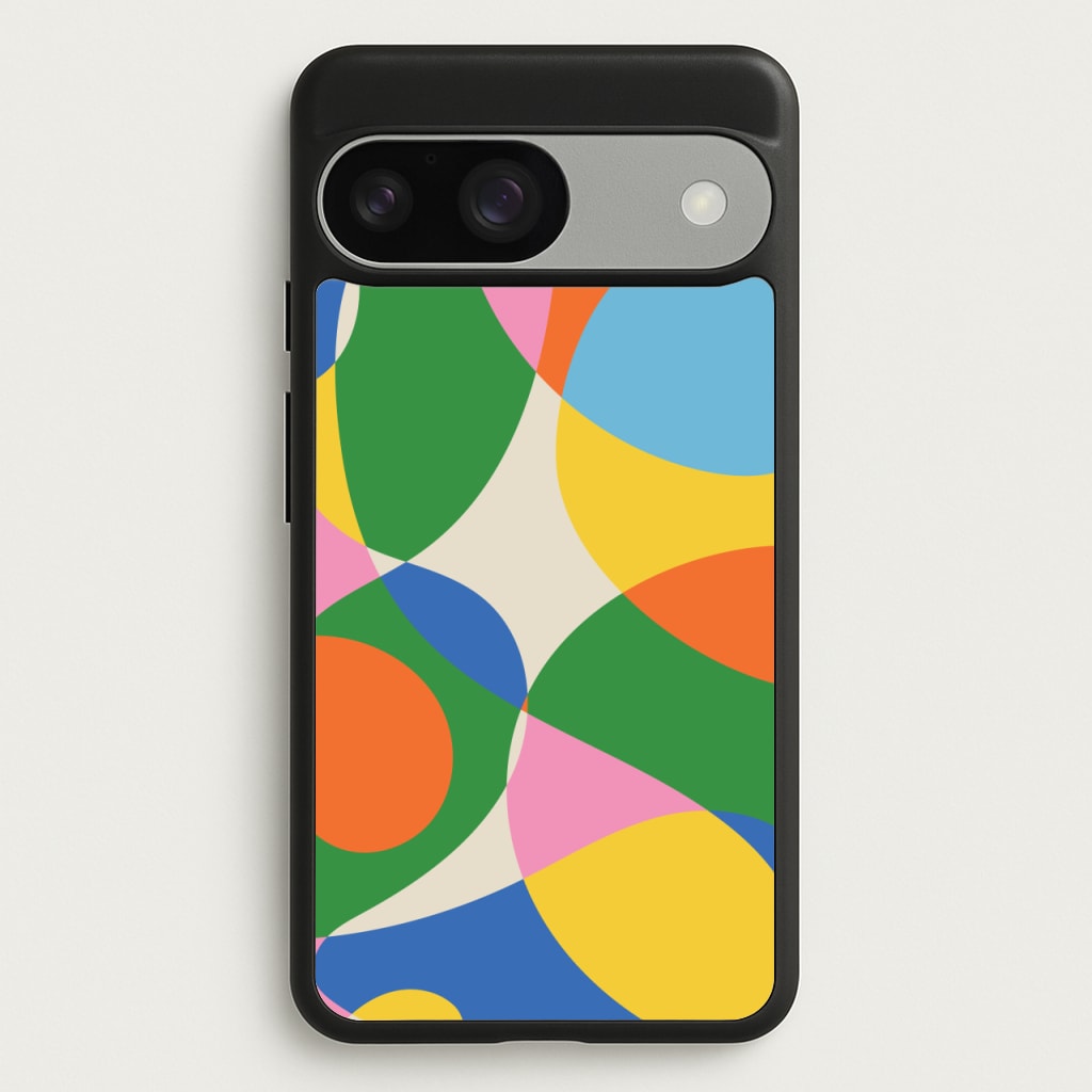 Colourful Abstract Shapes Pattern - Abstract Patterns Phone Case for Google Pixel 9 / 9 Pro