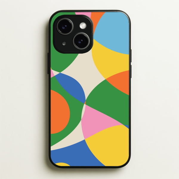 Colourful Abstract Shapes Pattern - Abstract Patterns Phone Case for iPhone 15