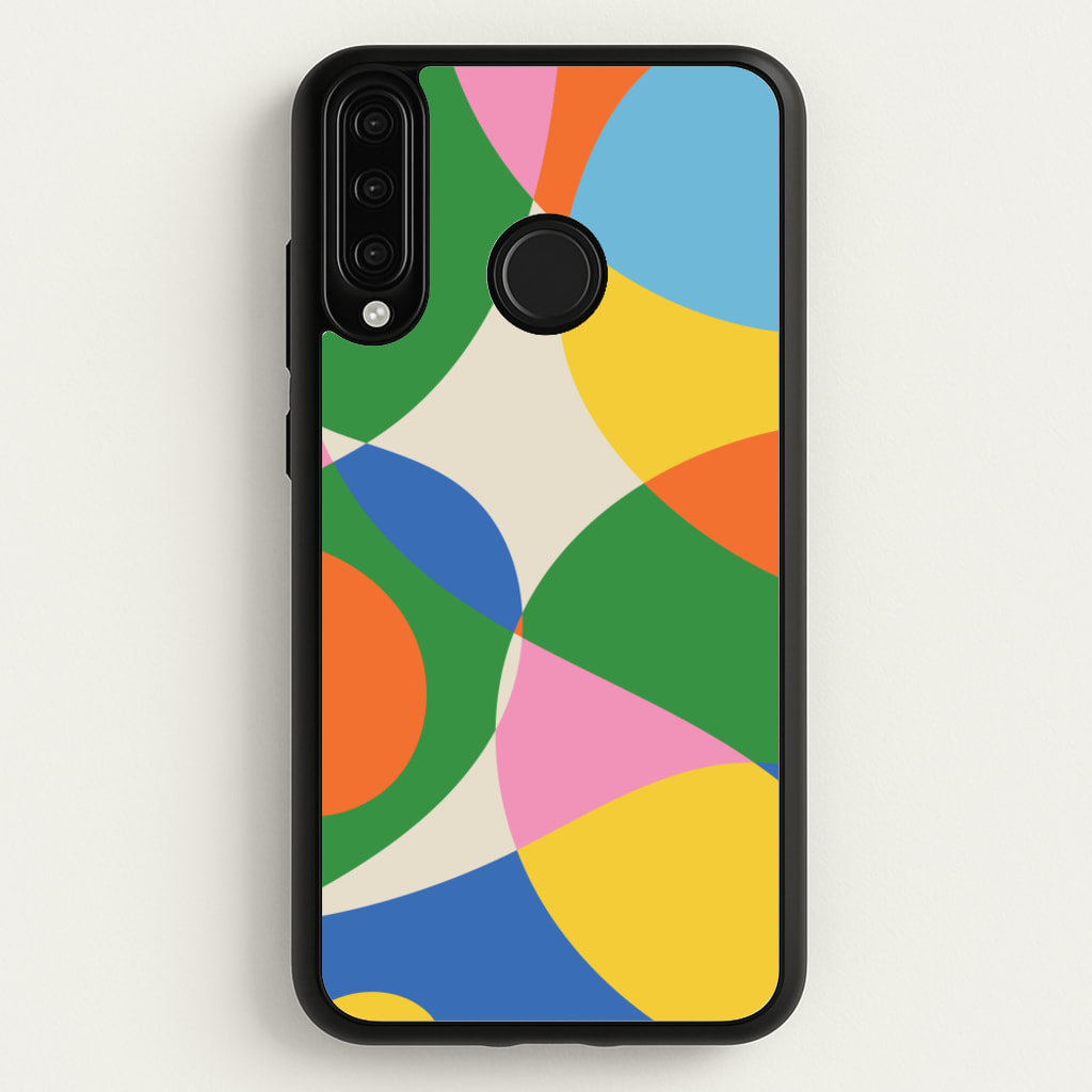 Colourful Abstract Shapes Pattern - Abstract Patterns Phone Case for Huawei P30 Lite