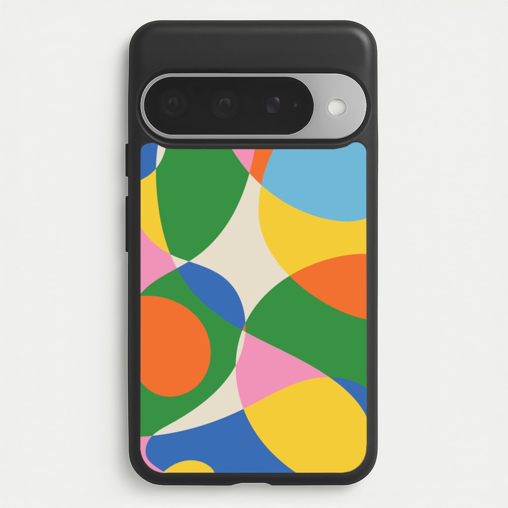 Colourful Abstract Shapes Pattern Phone Case for Google Pixel 10 Pro XL