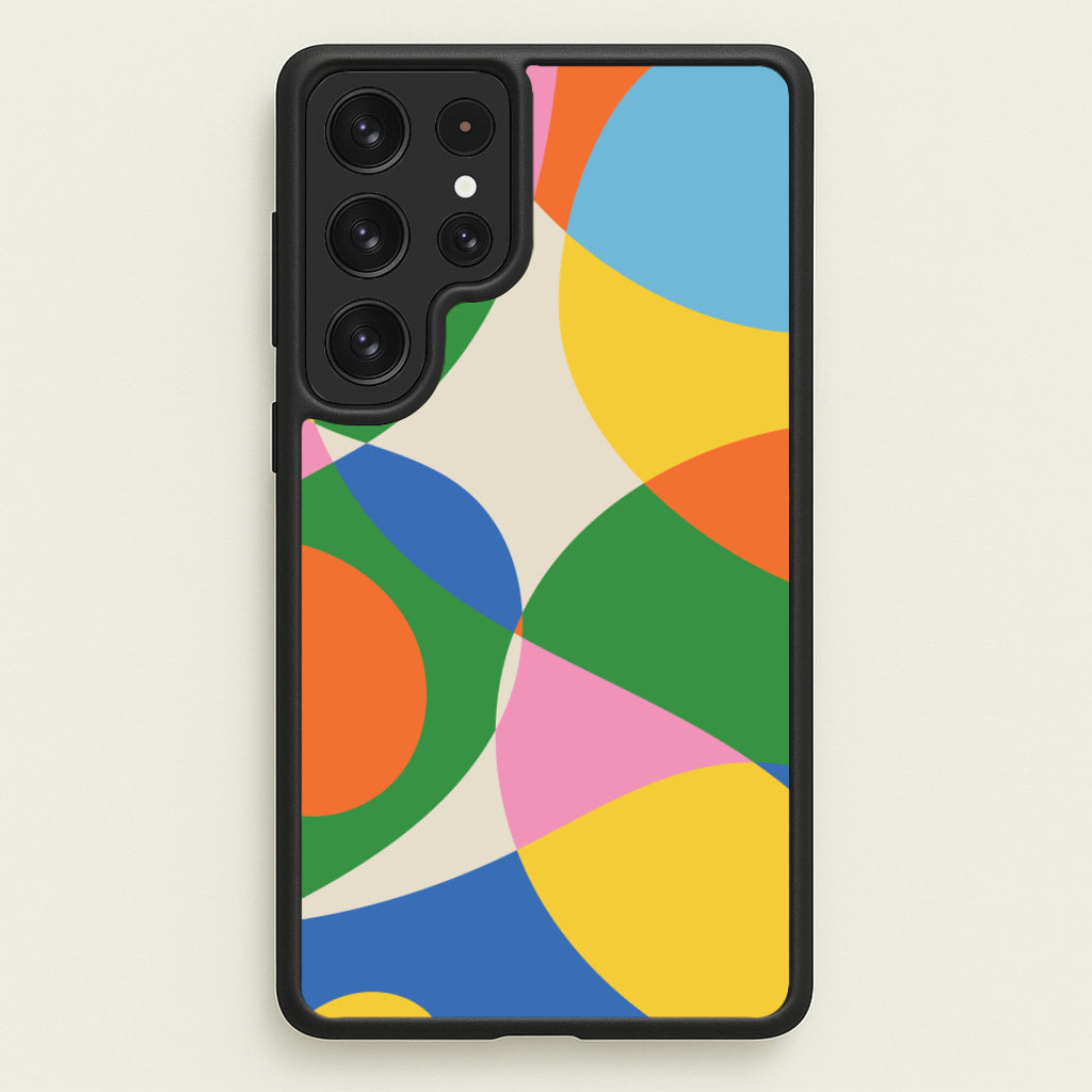 Colourful Abstract Shapes Pattern - Abstract Patterns Phone Case for Galaxy S22 Ultra