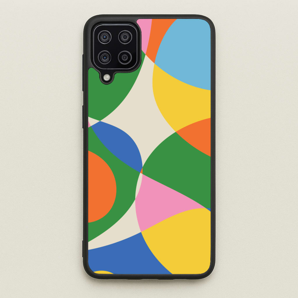 Colourful Abstract Shapes Pattern - Abstract Patterns Phone Case for Galaxy A12