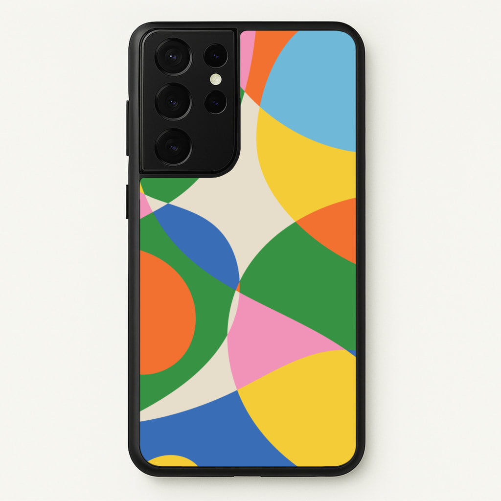 Colourful Abstract Shapes Pattern - Abstract Patterns Phone Case for Galaxy S21 Ultra