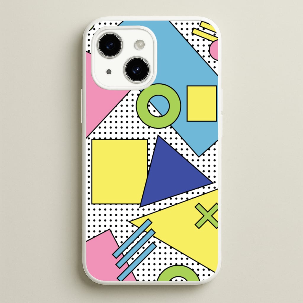 Geometric Abstract Shapes Pattern - Abstract Patterns Phone Case for iPhone 15