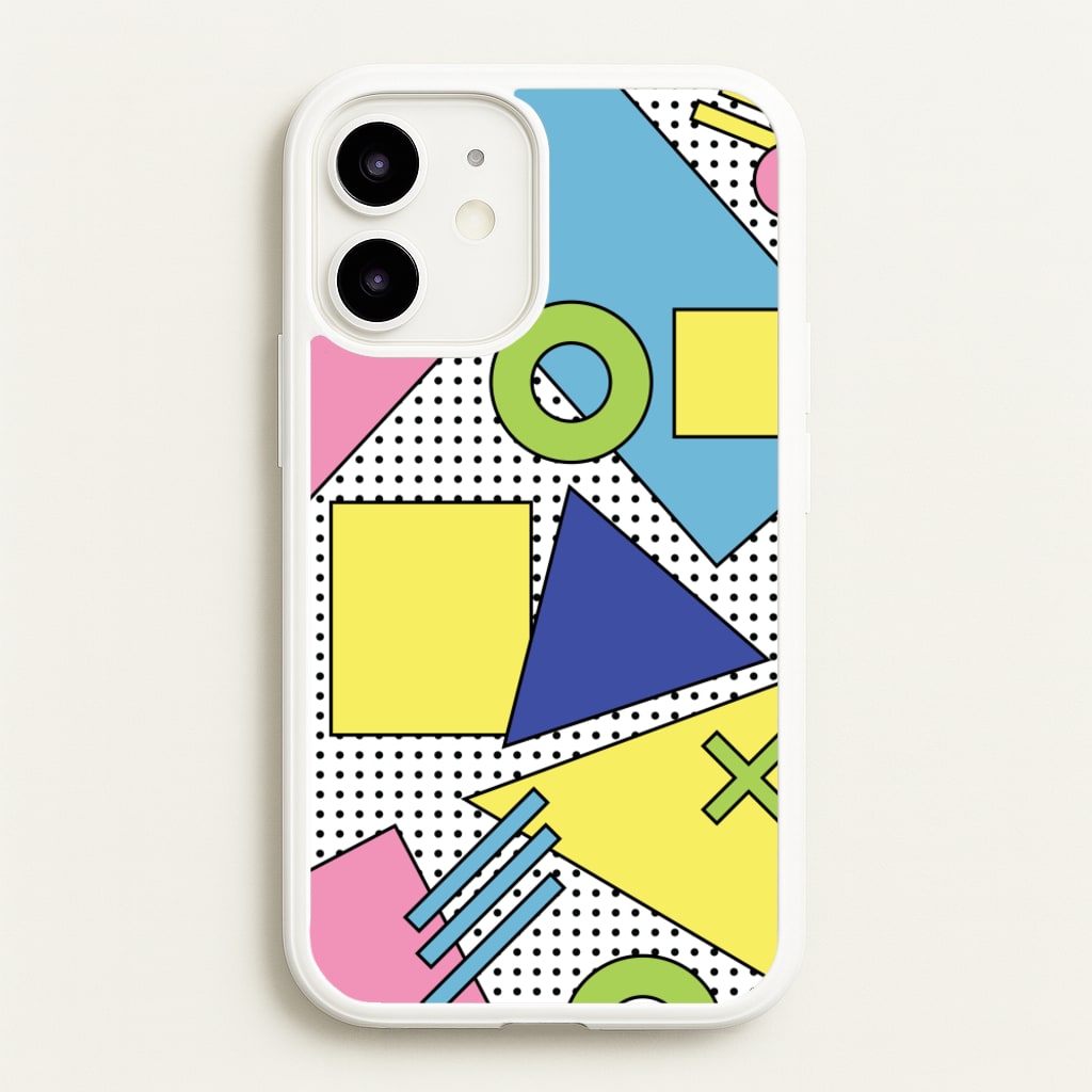 Geometric Abstract Shapes Pattern - Abstract Patterns Phone Case for iPhone 12 / 12 Pro