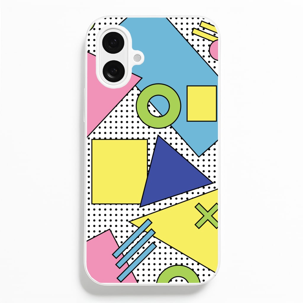 Geometric Abstract Shapes Pattern - Abstract Patterns Phone Case for iPhone 16 Plus