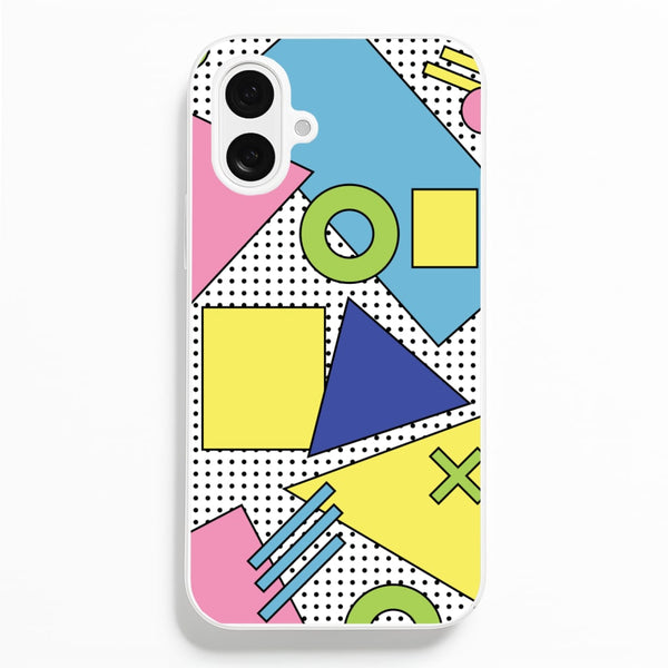 Geometric Abstract Shapes Pattern - Abstract Patterns Phone Case for iPhone 16 Plus