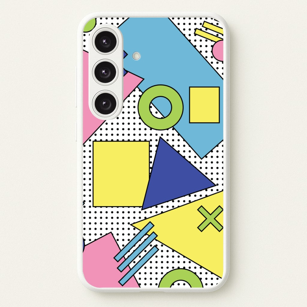 Geometric Abstract Shapes Pattern - Abstract Patterns Phone Case for Galaxy S25