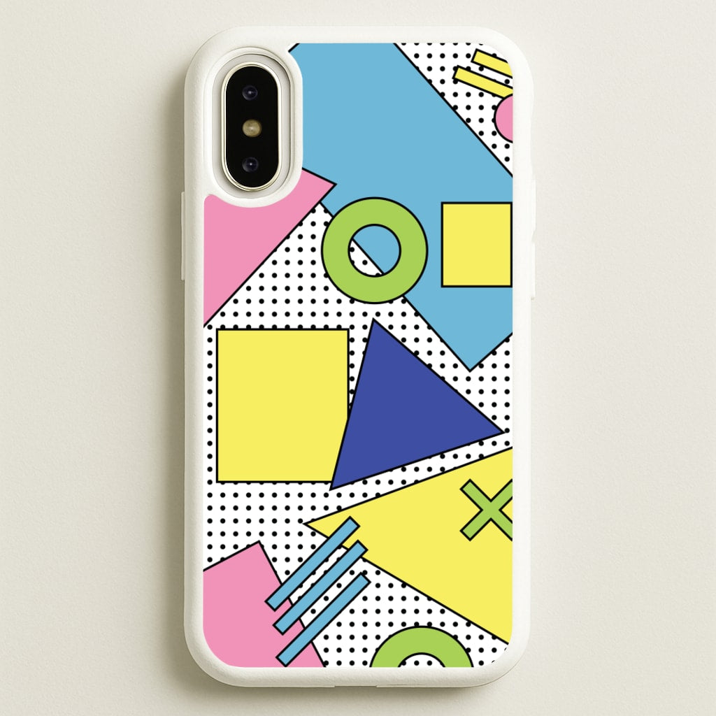 Geometric Abstract Shapes Pattern - Abstract Patterns Phone Case for iPhone X / XS