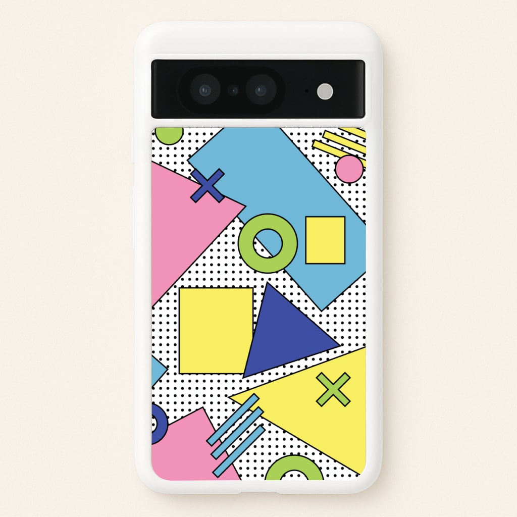 Geometric Abstract Shapes Pattern - Abstract Patterns Phone Case for Google Pixel 8