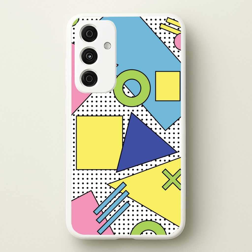 Geometric Abstract Shapes Pattern - Abstract Patterns Phone Case for Galaxy A55
