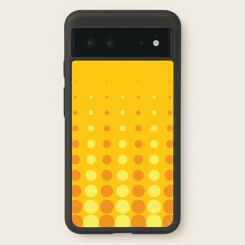 Yellow And Orange Dots Abstract Pattern - Abstract Patterns Phone Case for Google Pixel 6