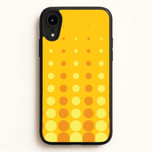 Yellow And Orange Dots Abstract Pattern - Abstract Patterns Phone Case for iPhone XR