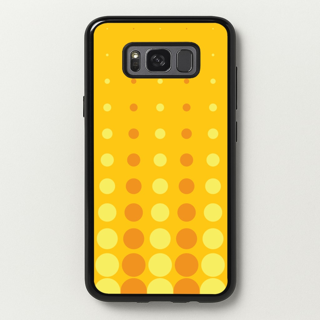 Yellow And Orange Dots Abstract Pattern - Abstract Patterns Phone Case for Galaxy S8
