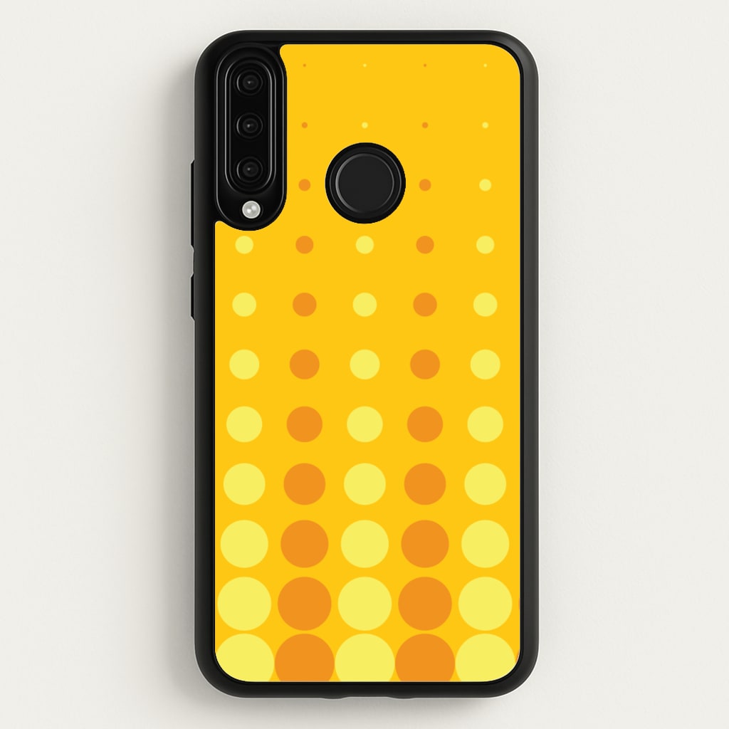 Yellow And Orange Dots Abstract Pattern - Abstract Patterns Phone Case for Huawei P30 Lite