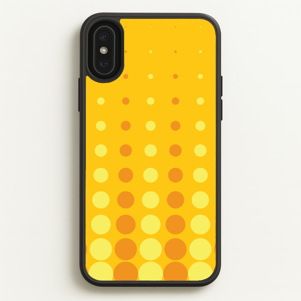 Yellow And Orange Dots Abstract Pattern - Abstract Patterns Phone Case for iPhone XS Max