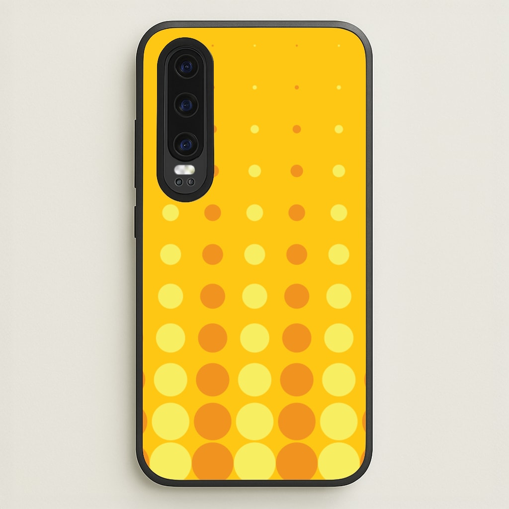 Yellow And Orange Dots Abstract Pattern - Abstract Patterns Phone Case for Huawei P30